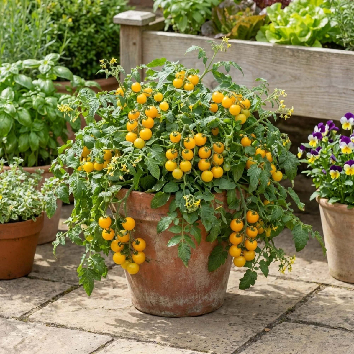 Sweet Yellow Potted Cherry Tomato 100 Seeds | Fresh Garden Tomato Seeds